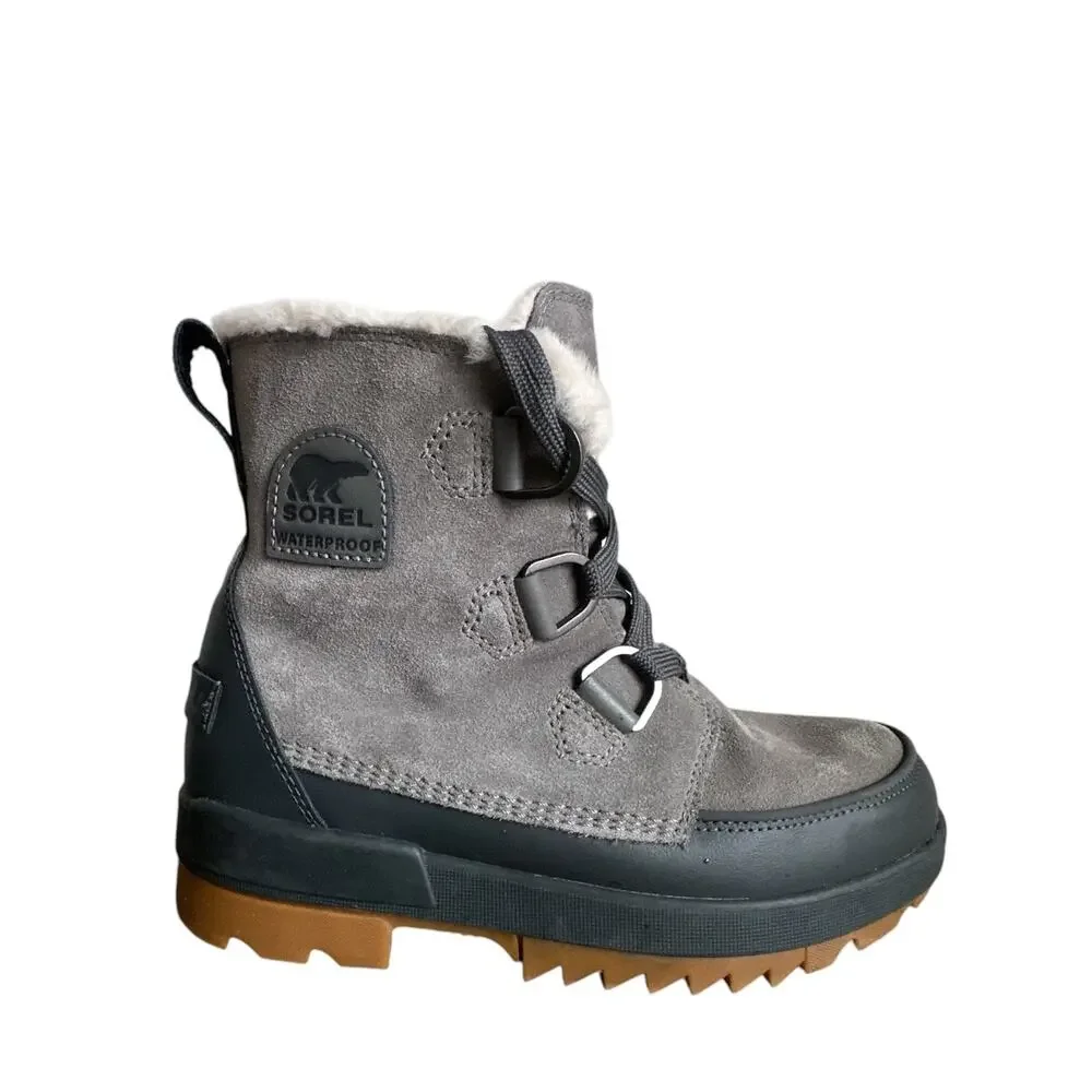 Sorel Tivoli IV Boot Women's Size 9 Quarry Gray Waterproof Suede Faux Fur